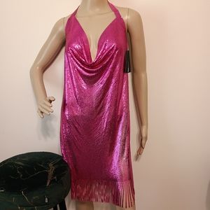 Fashion Nova sheer aluminum dress